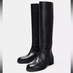 ZARA RUNWAY COLLECTION LEATHER RIDING BOOTS